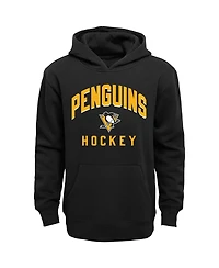 Toddler Boys Black, Heather Gray Pittsburgh Penguins Play by Play Pullover Hoodie and Pants Set