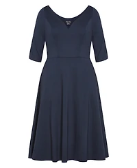 City Chic Plus Cute Girl Elbow Sleeve Dress