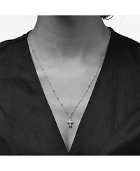 Sterling Silver 18k Gold Plated Isla Cross Necklace