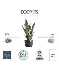 Ecopots Stockholm Indoor and Outdoor Modern Flower Pot Planter, 9.5in