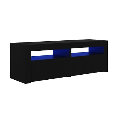 Tv Stand with Led Lights Black 47.2"x13.8"x15.7"