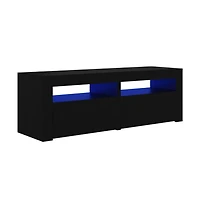 Tv Stand with Led Lights Black 47.2"x13.8"x15.7"