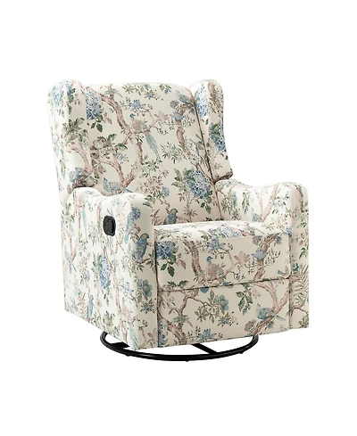 Yaffa Floral Swivel Gliders Manual Recliner