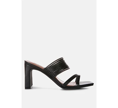 Follow Me Mid Block Heel Sandals