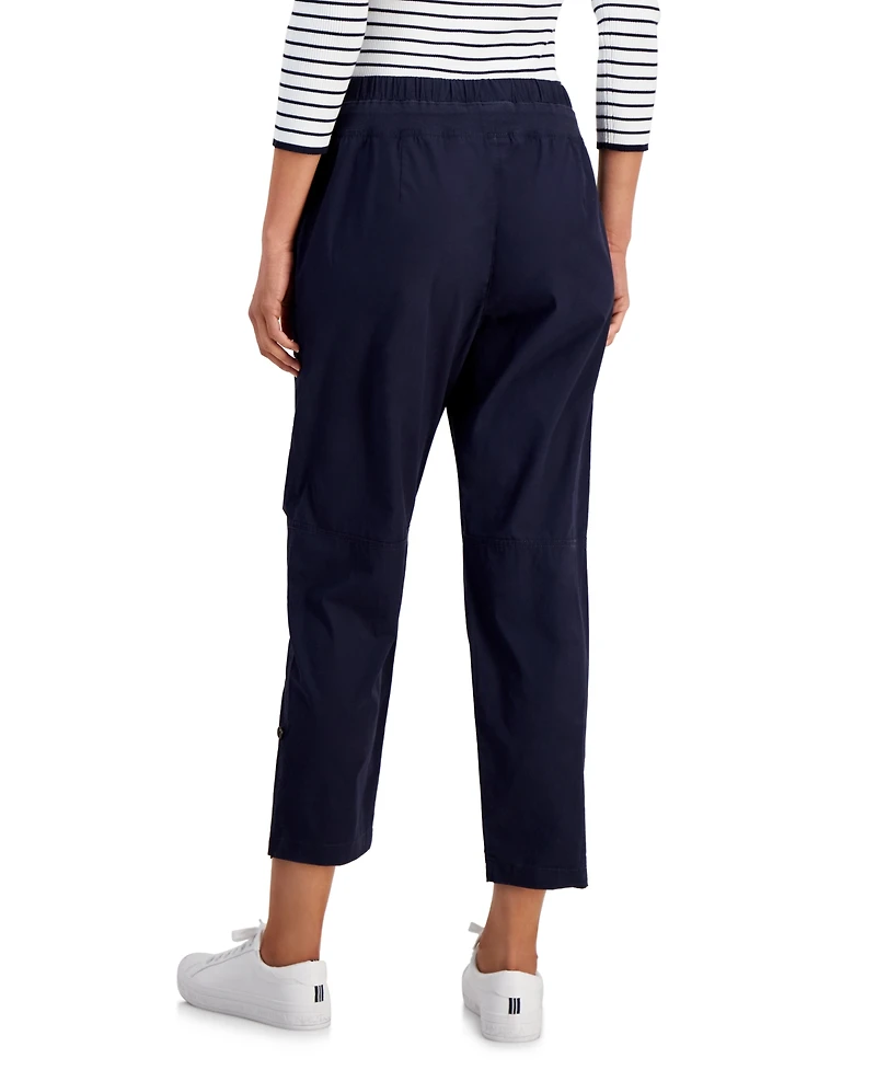Nautica Jeans Women's Cotton Roll-Tab Utility Pants