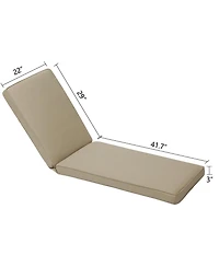 Aoodor Outdoor Lounger Cushion 41.7''Lx22''Wx3''H Chair Seat Cushion - Set of 2