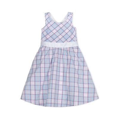 Hope & Henry Toddler Girls Sleeveless Special Occasion Party Dress with Cross Back Detail