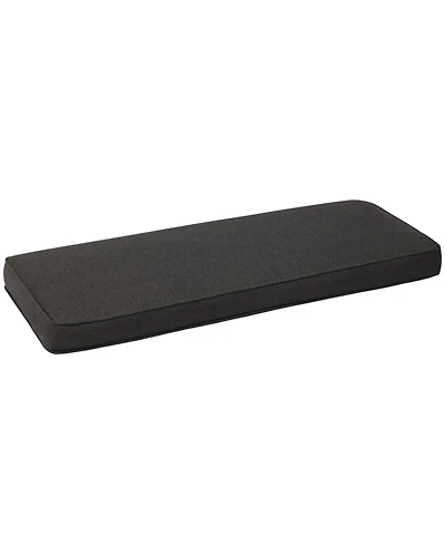 Aoodor Patio Bench Cushion Outdoor Olefin Fabric Slipcover Sponge Foam 46.5” x 17.7” 3” - Charcoal