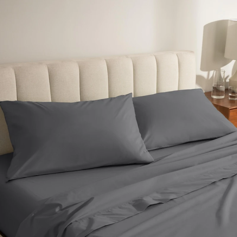 Bare Home Organic Cotton Percale Pillowcase Set Queen