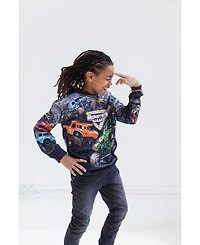 Monster Jam Zombie Grave Digger Megalodon Fleece Pullover Hoodie Toddler| Child Boys