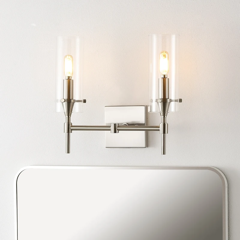 Jonathan Y Cato Bohemian Farmhouse Iron/Glass Led Vanity