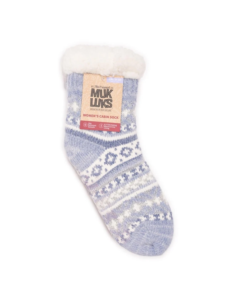 Muk Luks Women's Chenille Cabin Sock