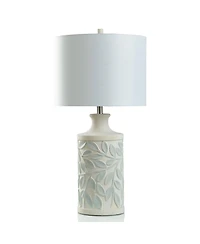 30" Two Tone Textured Leaf Motif Table Lamp