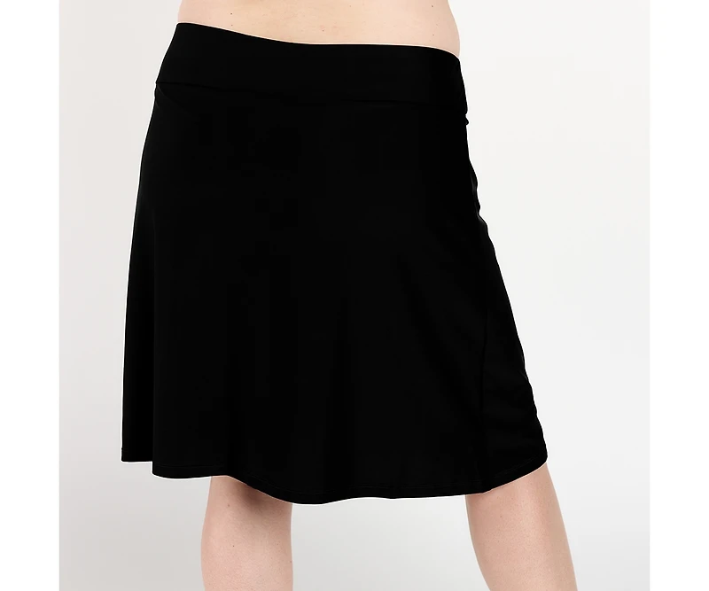 Calypsa Women's Plus Knee Length Swim Skort