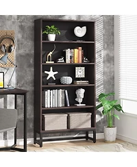 Tribesigns Tall Bookcase and Bookshelf, 70.8" Large Bookcases Organizer with 5-Tier Storage Shelves for Living Room, Bedroom, Office