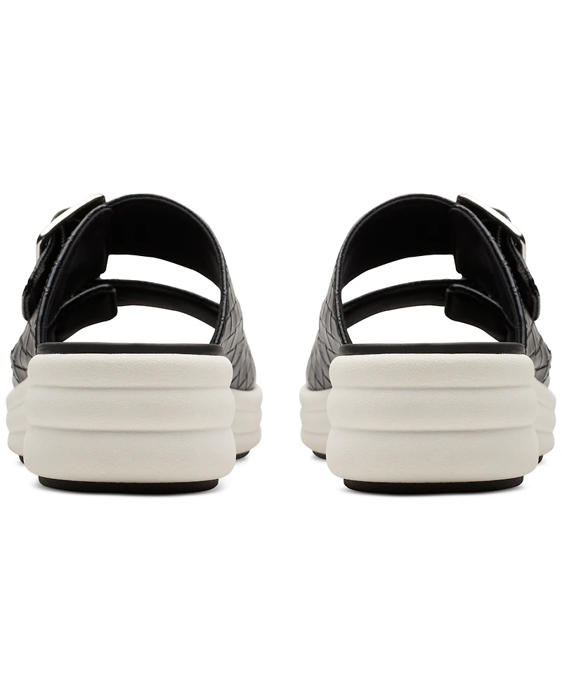 Clarks Women's Drift Buckle Slip-On Slide Wedge Sandals