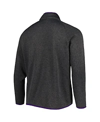 Men's Columbia Charcoal Lsu Tigers Canyon Point Omni-Shield Raglan Half-Zip Top