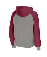 Women's Wear by Erin Andrews Gray Alabama Crimson Tide Raglan Full-Zip Hoodie