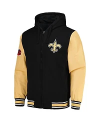 Men's G-iii Sports by Carl Banks Black, Gold New Orleans Saints Player Option Full-Zip Hoodie Jacket