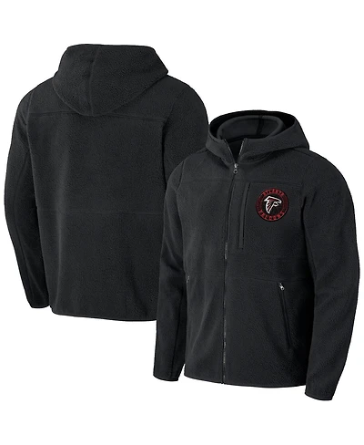 Men's Nfl x Darius Rucker Collection by Fanatics Black Atlanta Falcons Sherpa Full-Zip Hoodie