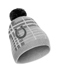 Women's Wear by Erin Andrews Indianapolis Colts Plaid Knit Hat with Pom and Scarf Set