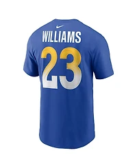 Men's Nike Kyren Williams Royal Los Angeles Rams Player Name and Number T-shirt