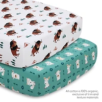 The Peanutshell Western Woods Cotton Crib Bedding Set for Baby Boys, 4 Pieces