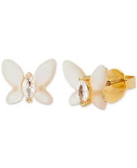 Kate Spade New York Gold-Tone Cubic Zirconia & Colored Butterfly Mini Stud Earrings