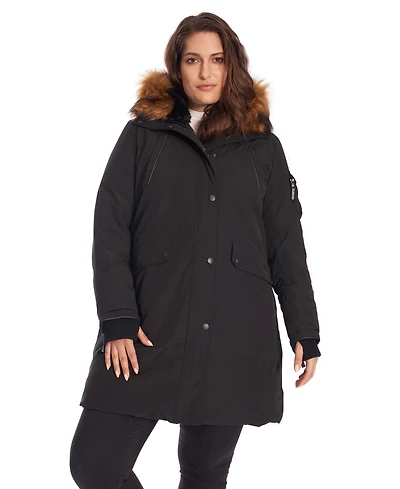 Alpine North Plus Laurentian Long Parka Winter With Faux Fur Hood