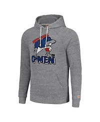 Men's and Women's Homage Gray New York Giants Hyperlocal Raglan Pullover Hoodie