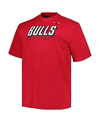 Men's Fanatics Red, Black Chicago Bulls Big and Tall Short Sleeve and Long Sleeve T-shirt Set