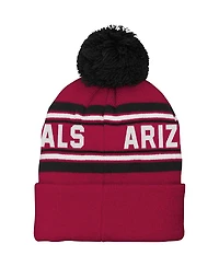 Youth Boys and Girls Cardinal Arizona Cardinals Jacquard Cuffed Knit Hat with Pom