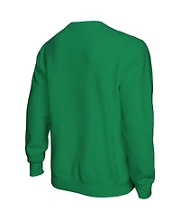 Men's Mitchell & Ness Kelly Green Distressed Philadelphia Eagles Go Birds Pullover Sweatshirt