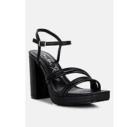 Whiskers High Heel Platform Strappy Sandals