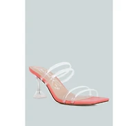 Nightfall Clear Spool Heel Sandal