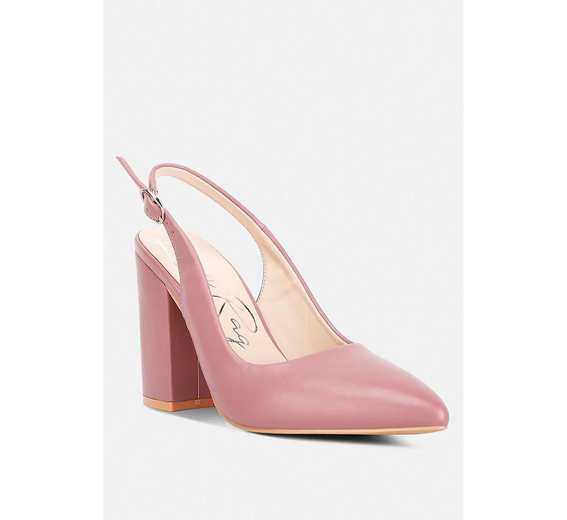 Creidne Block Heel Pointed Toe Sandals Women