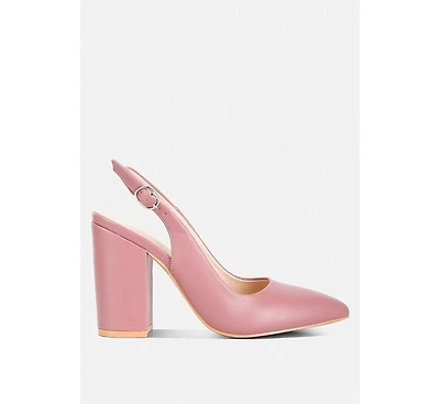 Creidne Block Heel Pointed Toe Sandals Women