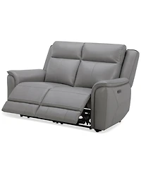 Addyson 64" 2-Pc. Leather Sofa with 2 Zero Gravity Recliners Power Headrests, Created for Macy's