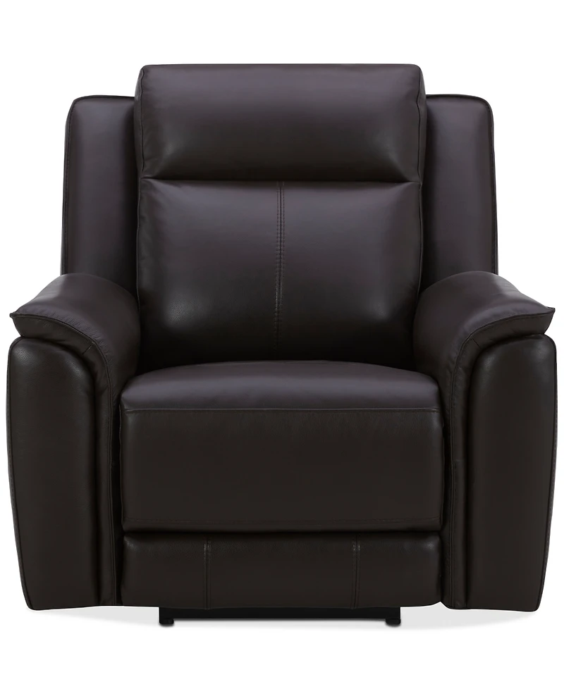 Addyson 41" Zero Gravity Leather Recliner with Power Headrest, Created for Macy's