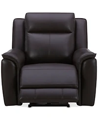 Addyson 41" Zero Gravity Leather Recliner with Power Headrest, Created for Macy's