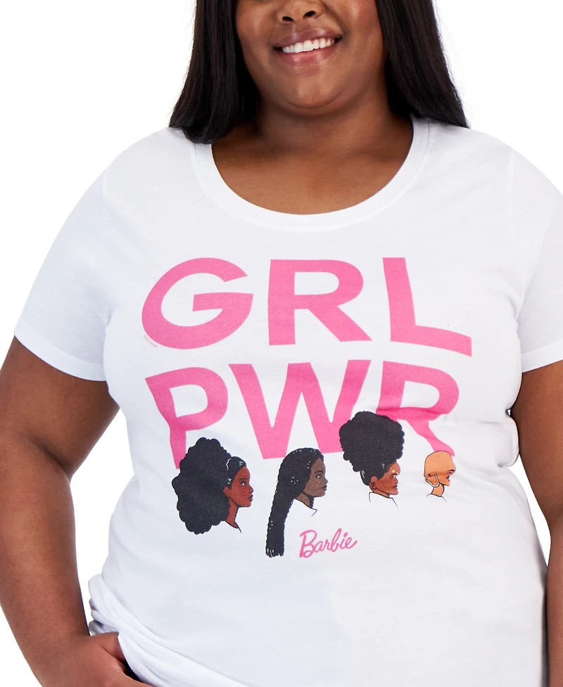 Hybrid Apparel Trendy Plus Black History Barbie Girl Power Graphic T-Shirt