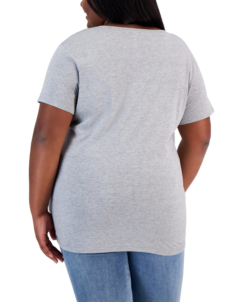 Hybrid Apparel Trendy Plus Black Beautiful Graphic T-Shirt
