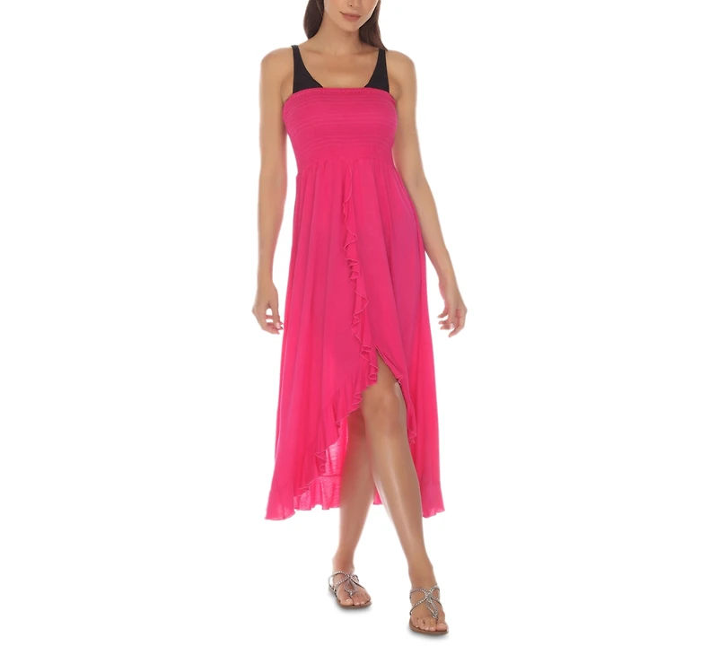 Raviya Strapless High-Low Dress Cover-Up
