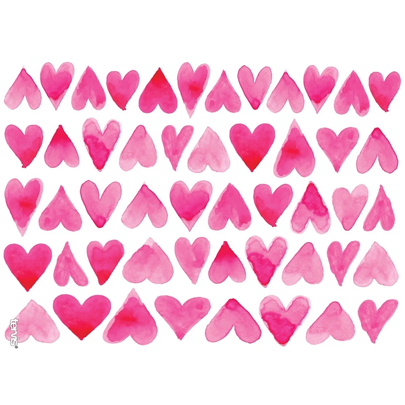 Tervis Valentine's Day Pink Hearts All Over Made in Usa Double Walled Insulated Tumbler Travel Cup Keeps Drinks Cold & Hot, 24oz, Classic