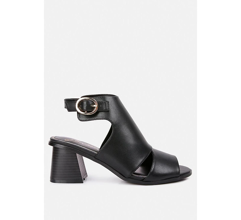 Women Polessi Pin Buckle Ankle Mules