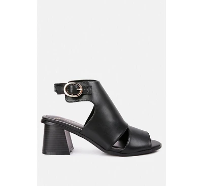 Women Polessi Pin Buckle Ankle Mules