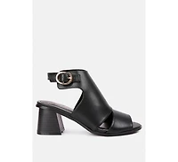 Women Polessi Pin Buckle Ankle Mules
