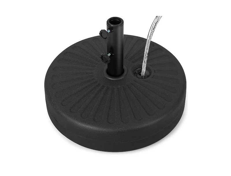 19.5 Inch Fillable Round Umbrella Base Stand for Yard Garden Poolside-Black