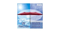 Outdoor Double-Sided Patio Umbrella with Crank – Sunshade for Garden and