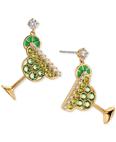 Ajoa by Nadri 18k Gold-Plated Pave & Color Crystal Margarita Drop Earrings